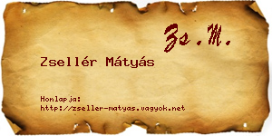 Zsellér Mátyás névjegykártya